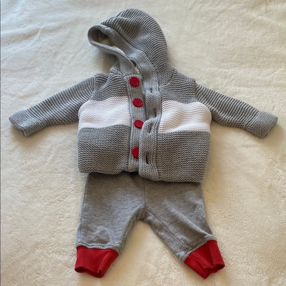 Hanna Andersson Knit Sherpa Jacket & Pants Set
